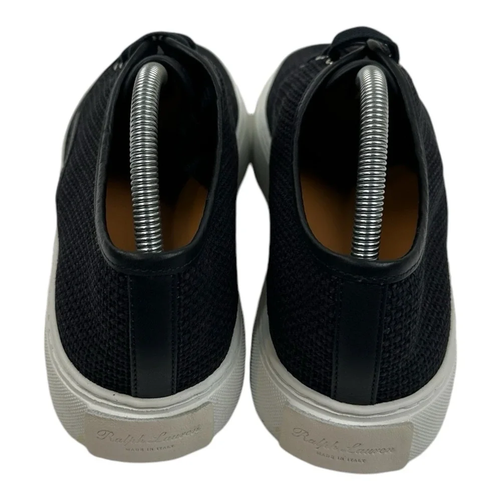 Ralph Lauren Purple Label Jeromy Linen Net Navy Sneaker‎ Shoes Size US 8E New